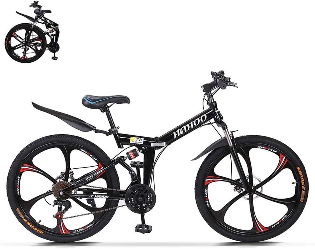 Mens 26 Inch Wheels Mountain Bike with High Carbon Steel Frame, 21-Speed, Disc Brakes T445749