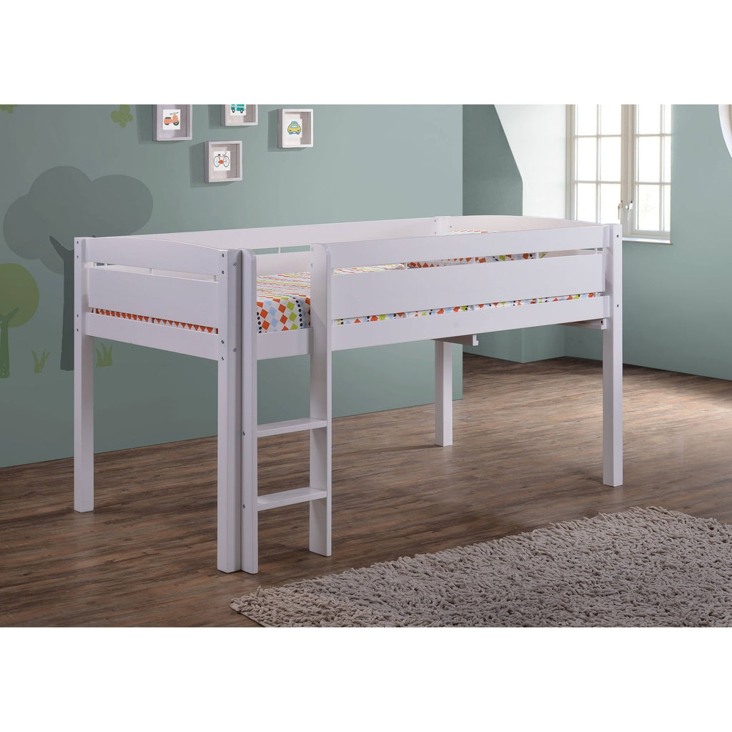 White Wood Loft Bunk Bed N792705
