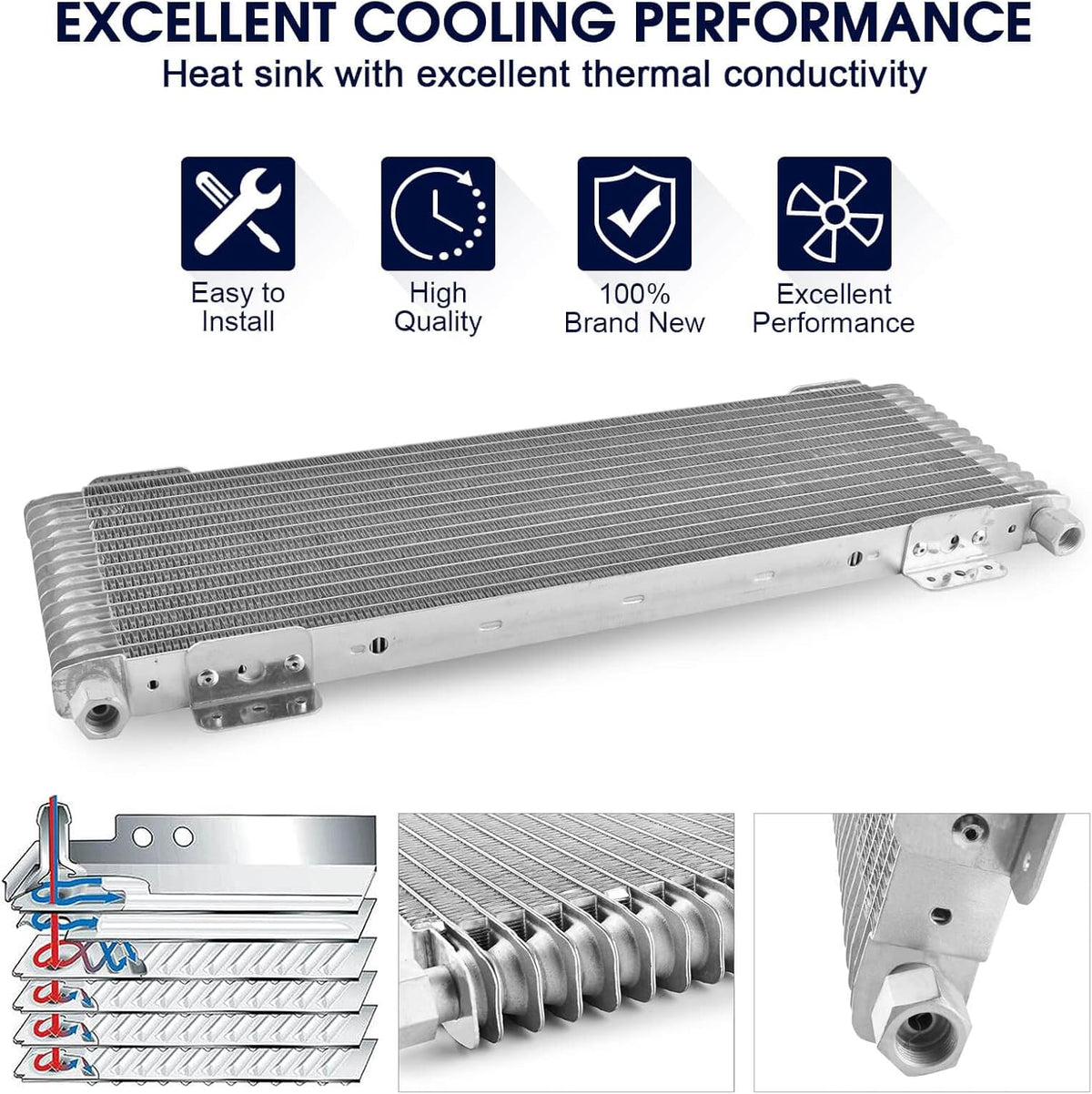 Transmission Oil Cooler Kit with Mounting Hardware V912