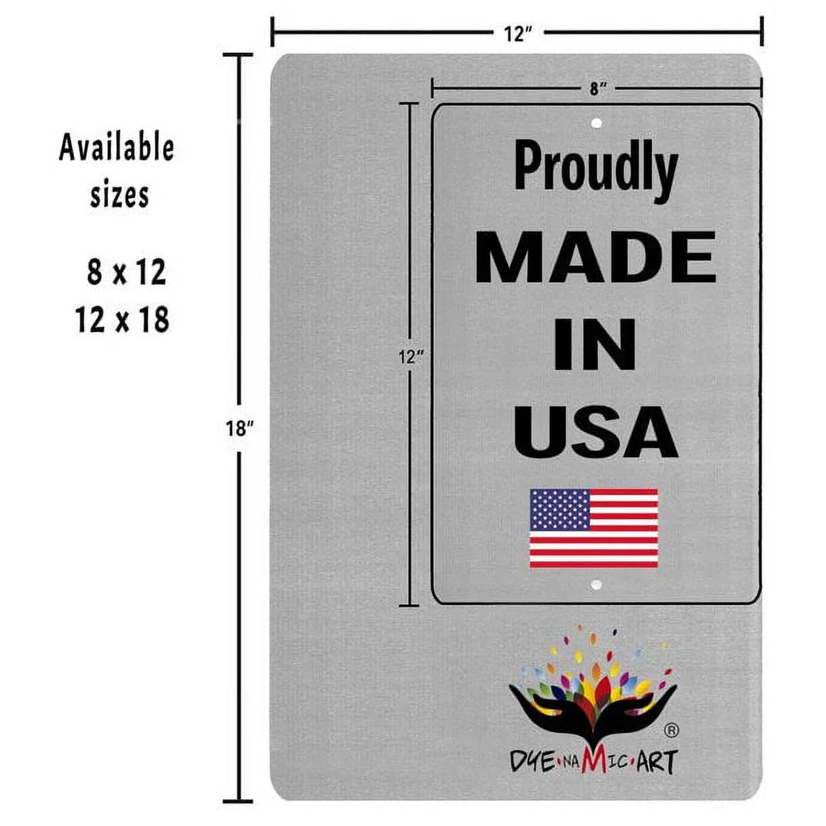 Yellow Aluminum Metal Sign L5628