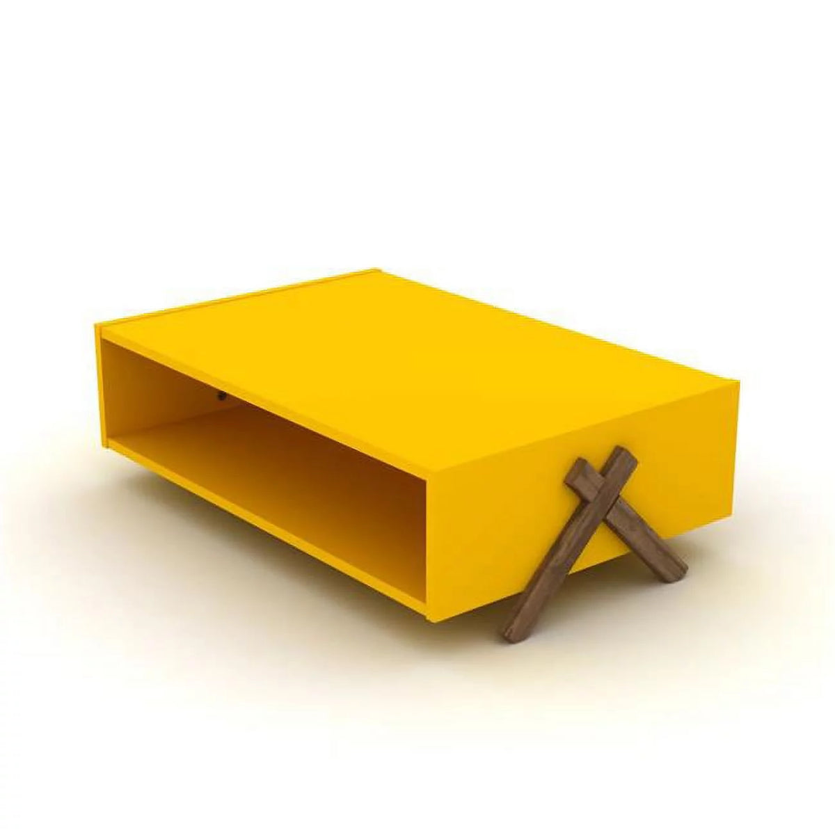 Walnut & Yellow Coffee Table L47607
