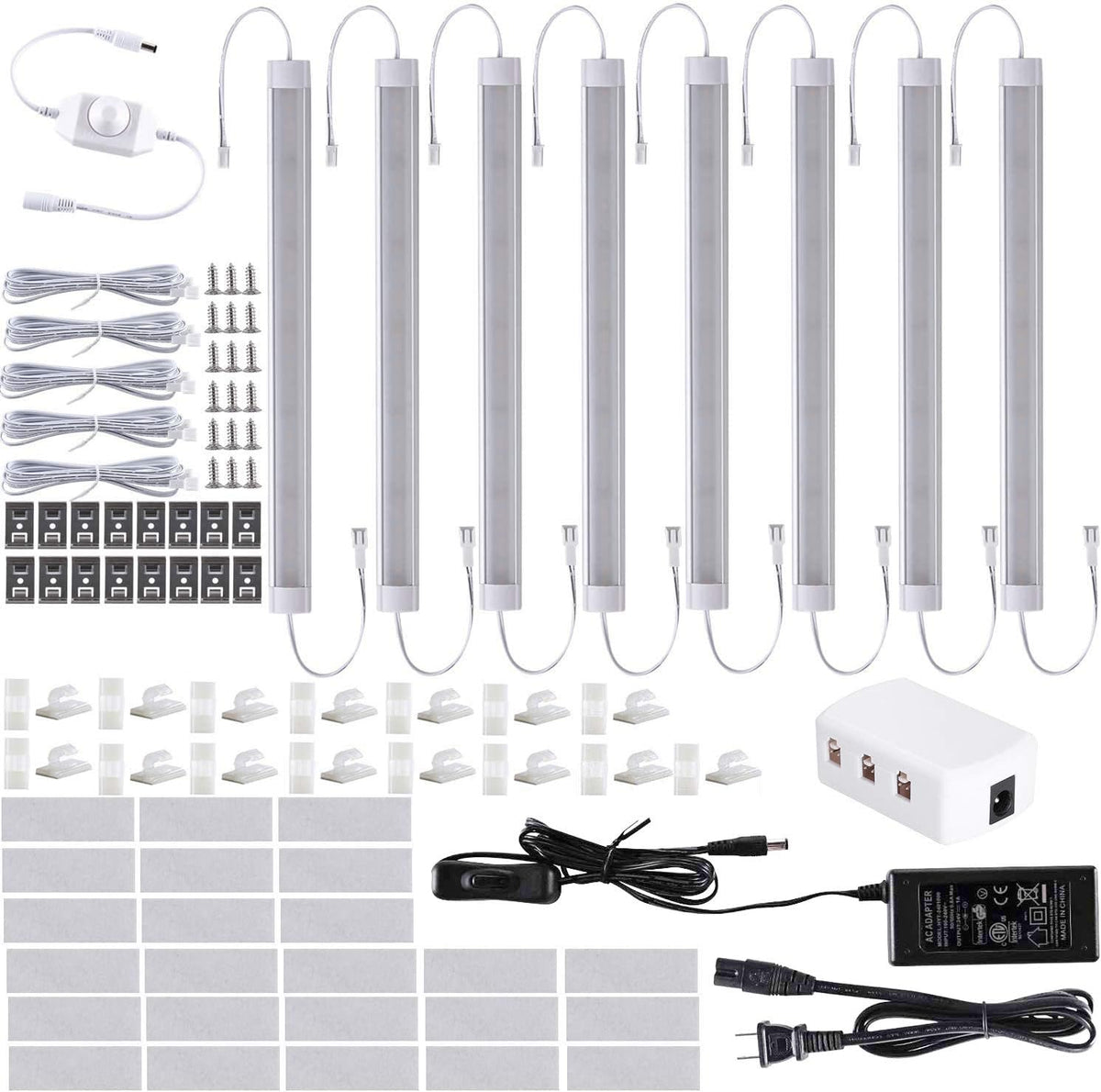 Dimmable Hardwired Plug in 24W 8 pcs 11 Inches LED Bar Lights K33183