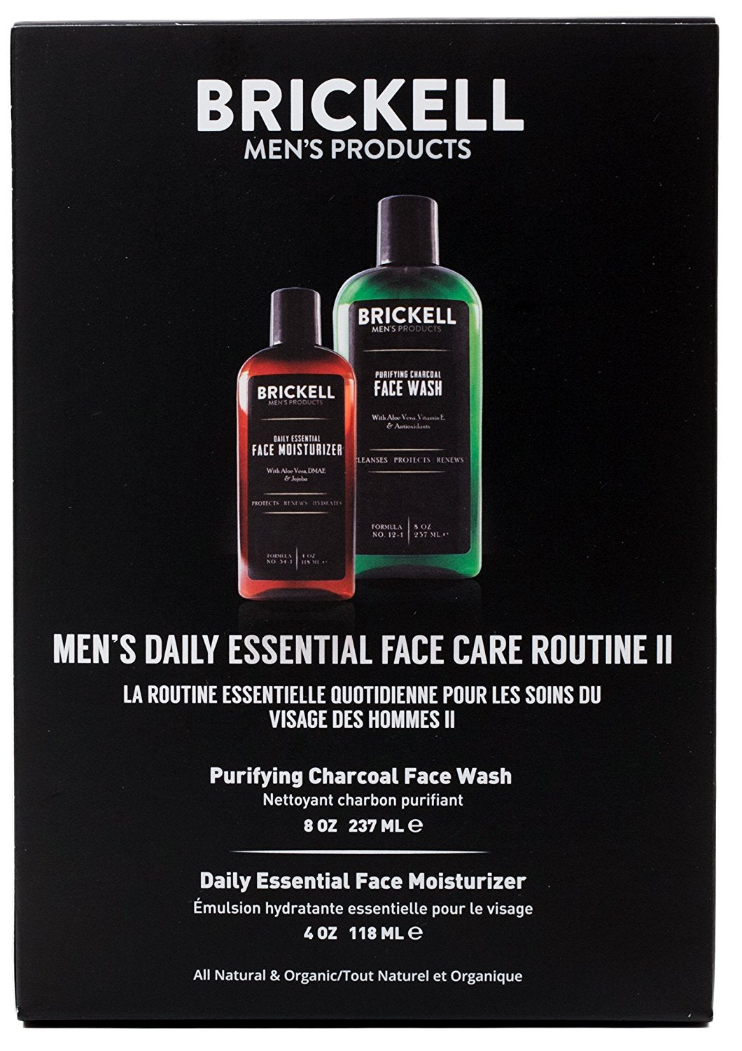 Charcoal Face Wash and Face Moisturizer Skin Care Set, Pack of 2 A46703