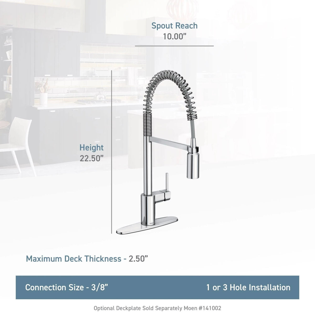 Black One-Handle Pulldown Kitchen Faucet R747121
