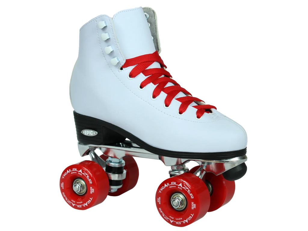 White/Red Quad Roller Skates Package C49190
