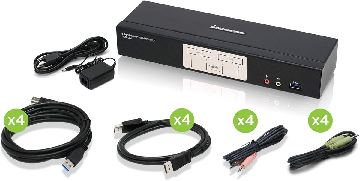 2-Port 4K DisplayPort KVMP Switch with HDMI and DisplayPort Out USB 3.0 and RS-232 I661423