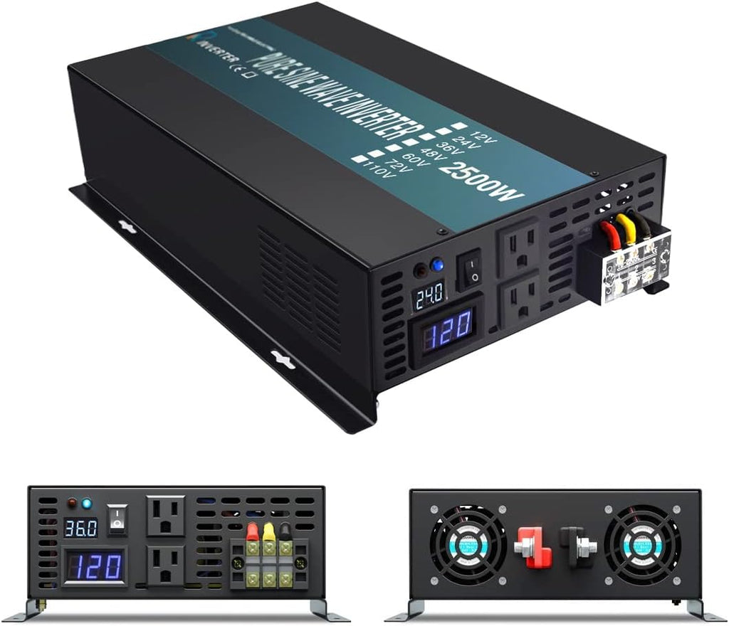 12Vdc to 120Vac 4000W Pure Sine Wave Power Inverter M2973