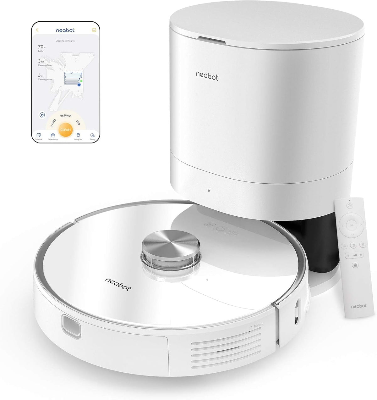 Robot Vacuum with Self-Emptying, Wi-Fi Connected, Lidar Navigation, Sweep, Mop & Vacuum 3 in 1 Robot Vacuum Cleaner V457