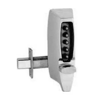Mechanical Pushbutton Auxiliary Lock with Thumbturn 1 in. Deadbolt & 2.75 in. Backset Satin Chrome Q999753