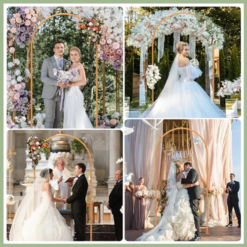 7.2FT Gold Metal Arch Backdrop Stand X163015