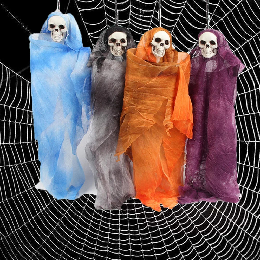 Halloween Scary Skull Doll Decoration Prop (Grey) J518645