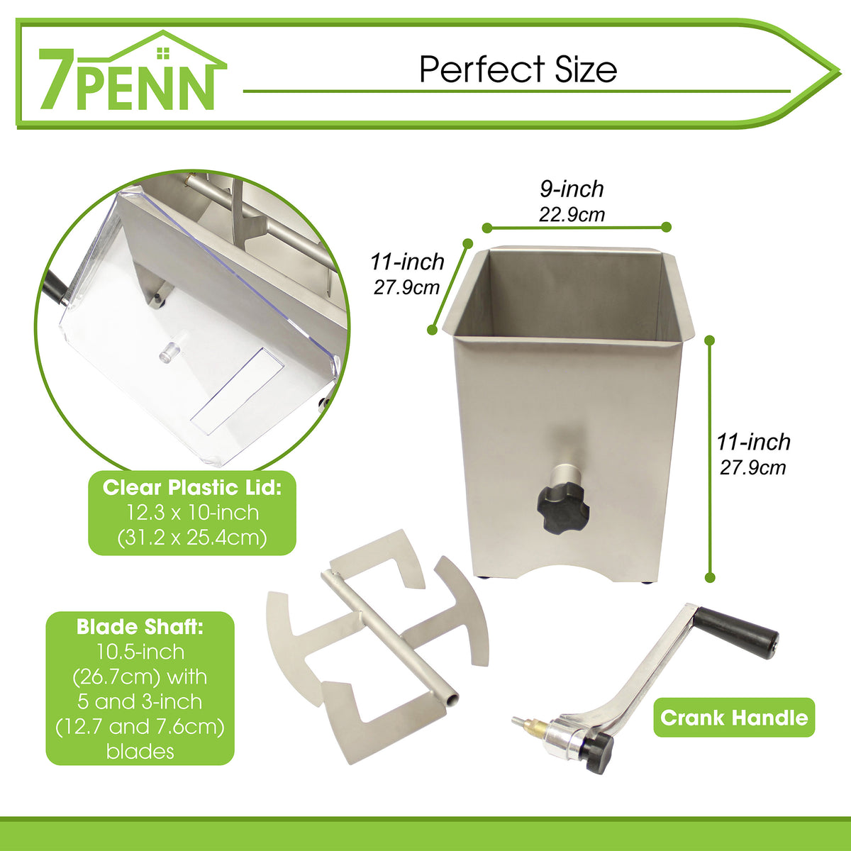 Manual Meat Mixer with Lid N4262