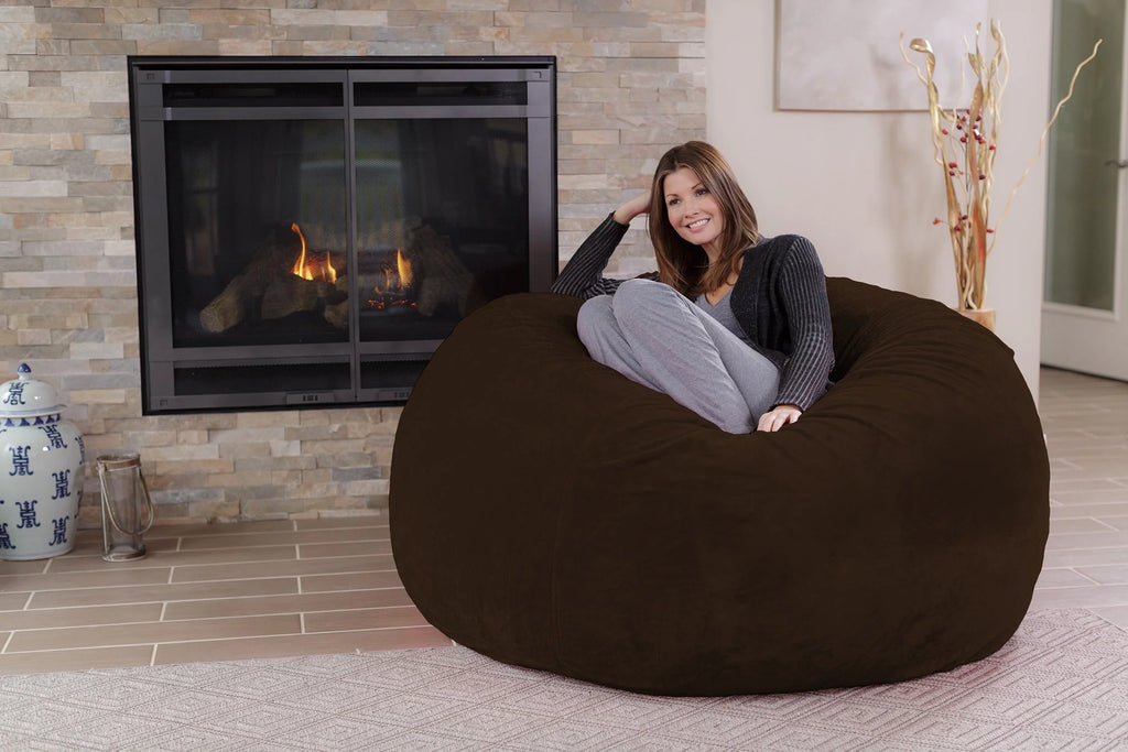 Charcoal 5 ft Memory Foam Bean Bag Chair I178110