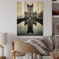 Natural Pine Wood Cityscapes Print D944
