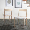 Solid Wood Side Chair White Light Wood O625612