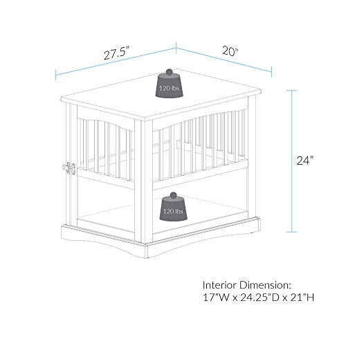 Wooden Medium Pet Crate End Table S720932