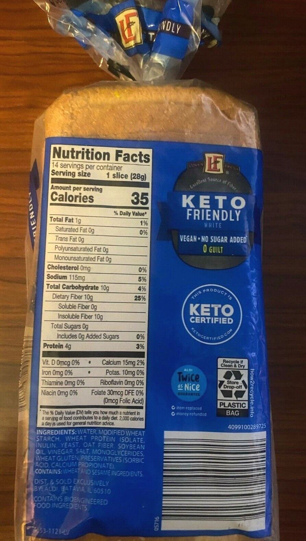 Keto Friendly White Bread 1 Loaf U373040