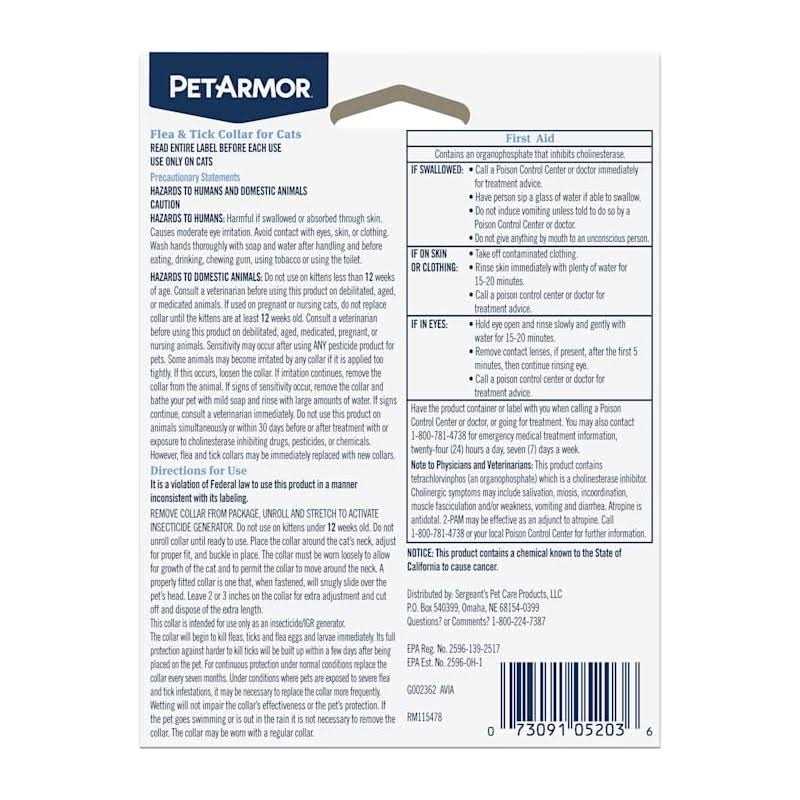 Flea & Tick Collar for Cats H59600
