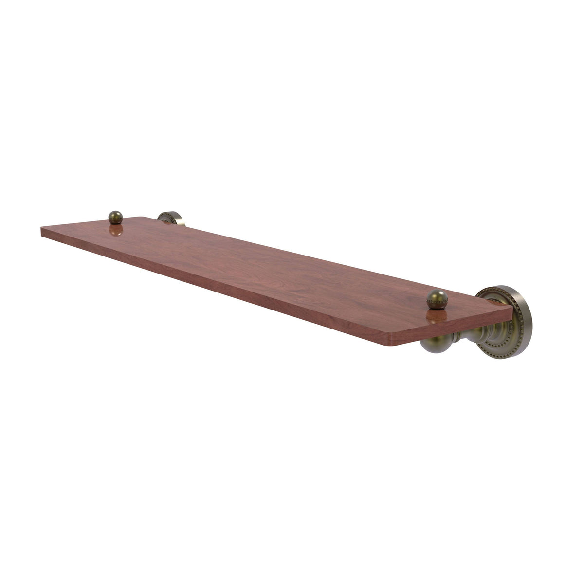 Antique Brass Solid Ironwood Shelf B95857