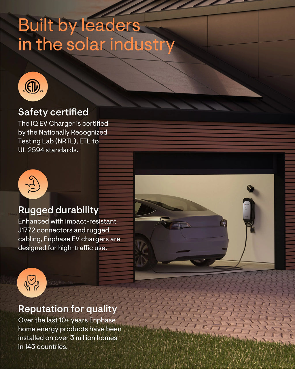 Level 2 EV Charger with Wi-Fi, 32 Amp, 240v, Hardwired, Indoor/Outdoor, 25ft Cable & J1772 Connector G308