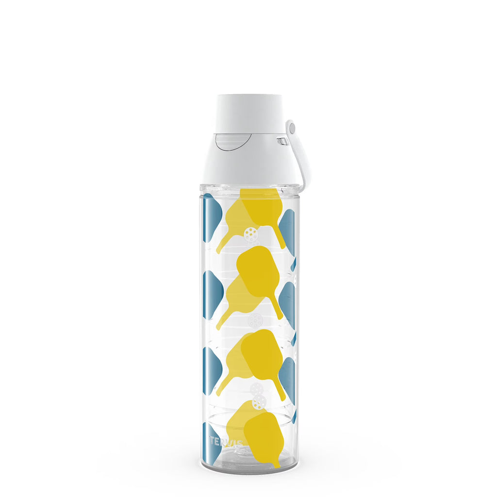 Pickleball Paddle Pattern Double Walled Insulated Tumbler Travel Cup, 24oz Venture Lite Water Bottle K2528