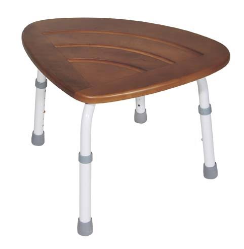 Adjustable Height Teak Bath Bench Stool P9564