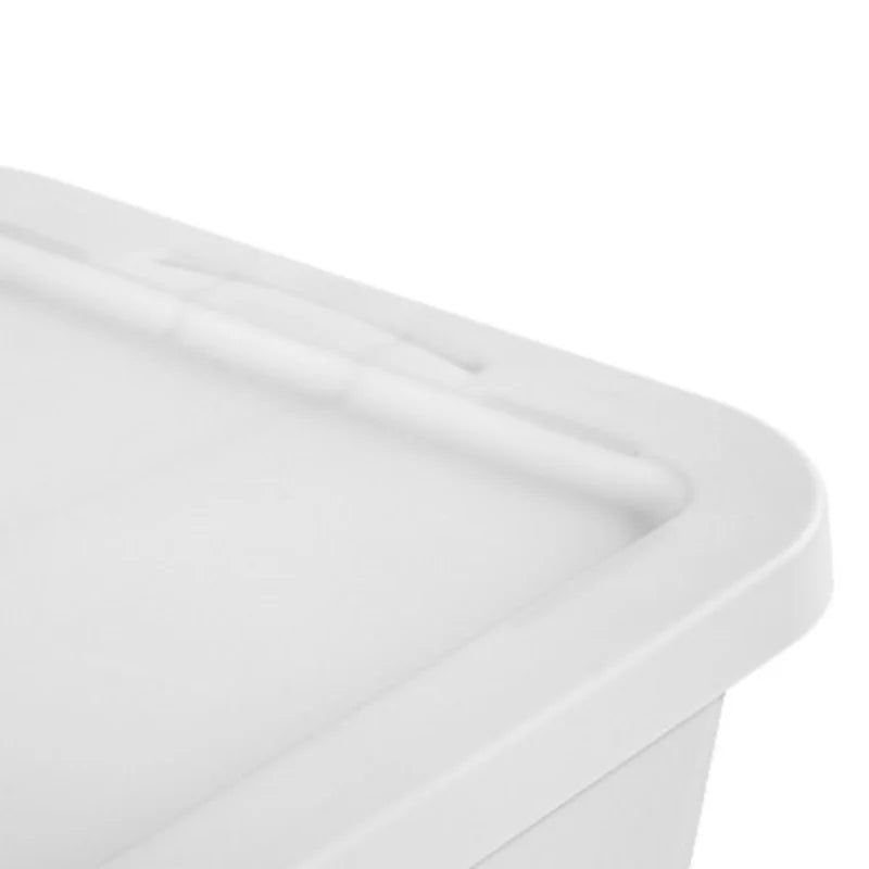 16qt Clear Storage Box with White Lid U569975