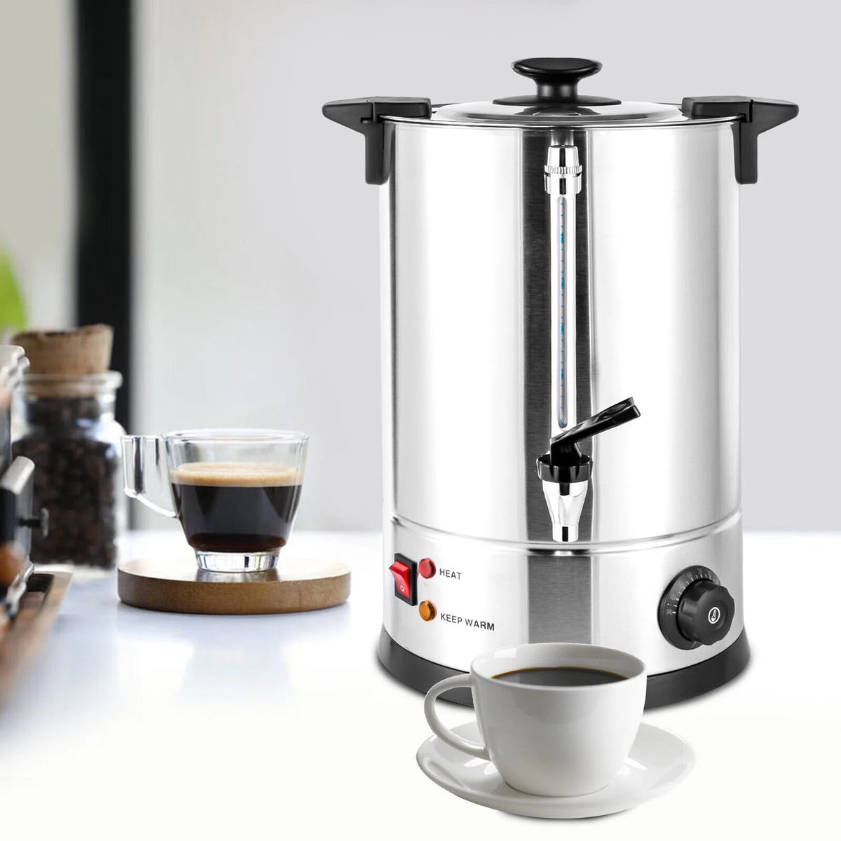 Commercial Grade Stainless Steel 12L Coffee Urn H5736