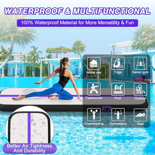 6.6ft Inflatable Tumbling Mat with Electric Pump F212449