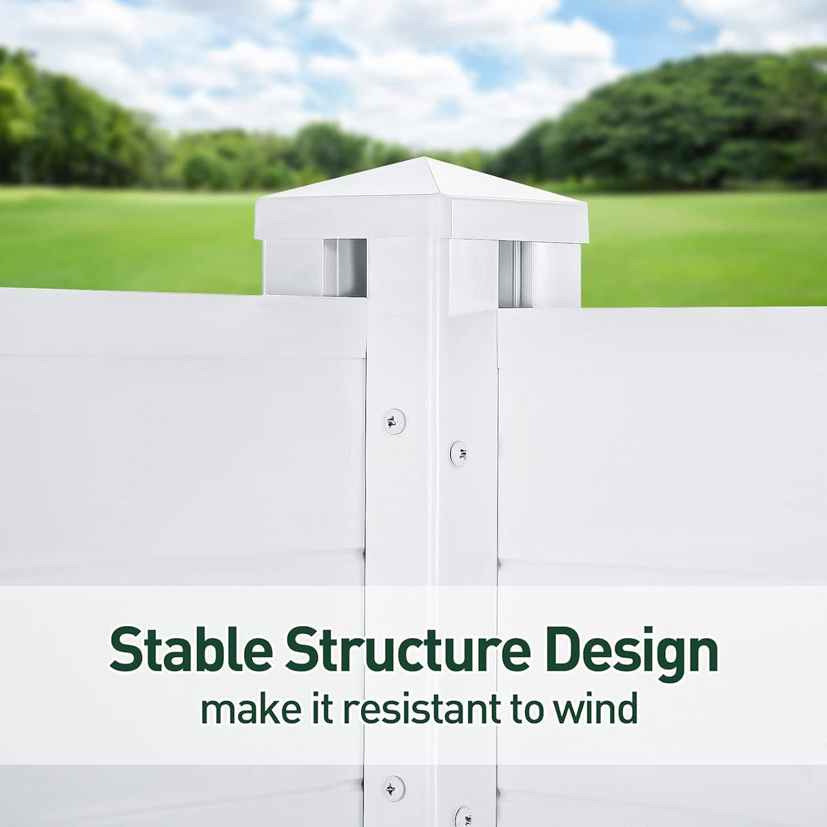 White Vinyl Fence, 2 Panels, 48W x 48H M241