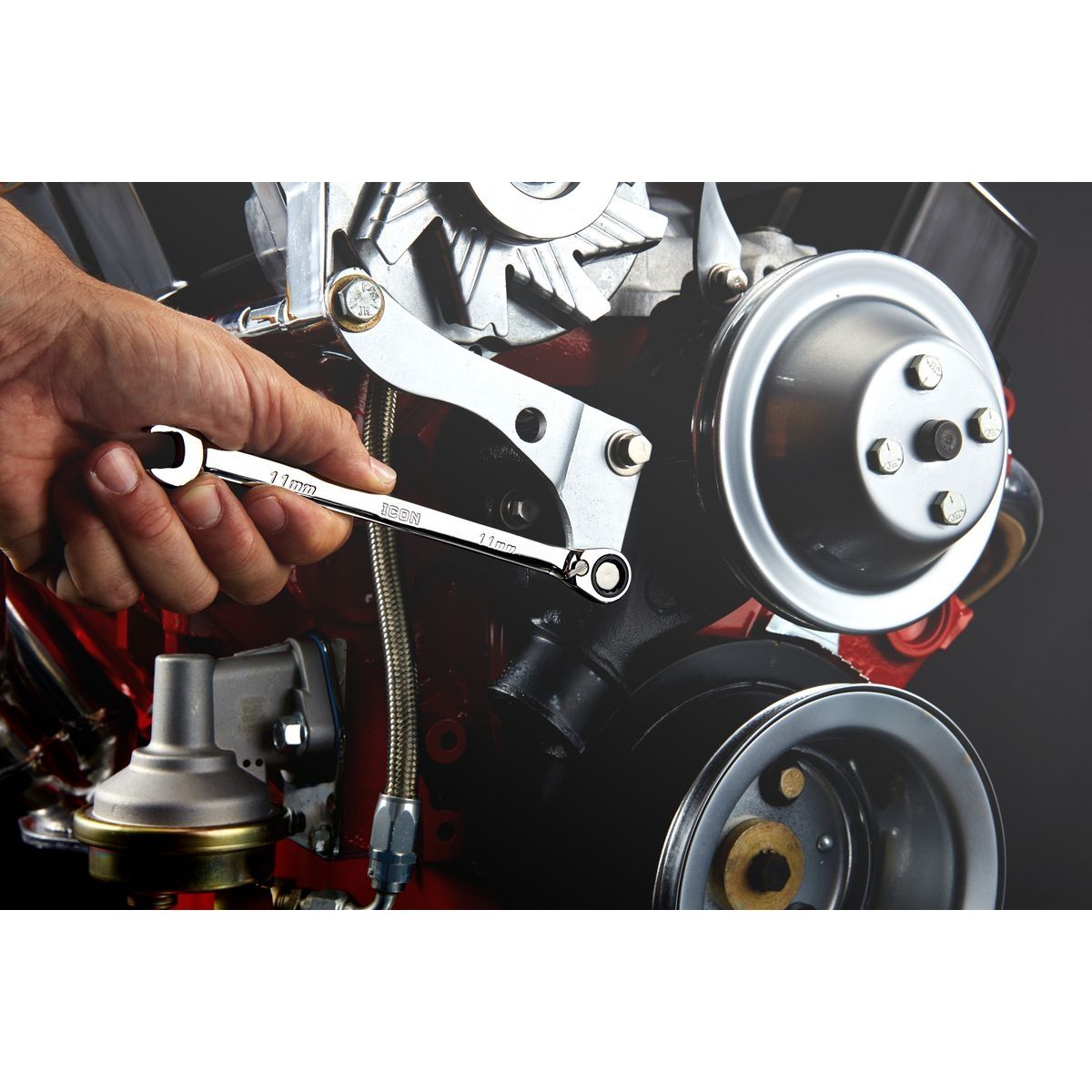 Metric Ratcheting Combination Wrench Set, 10-Piece L80714