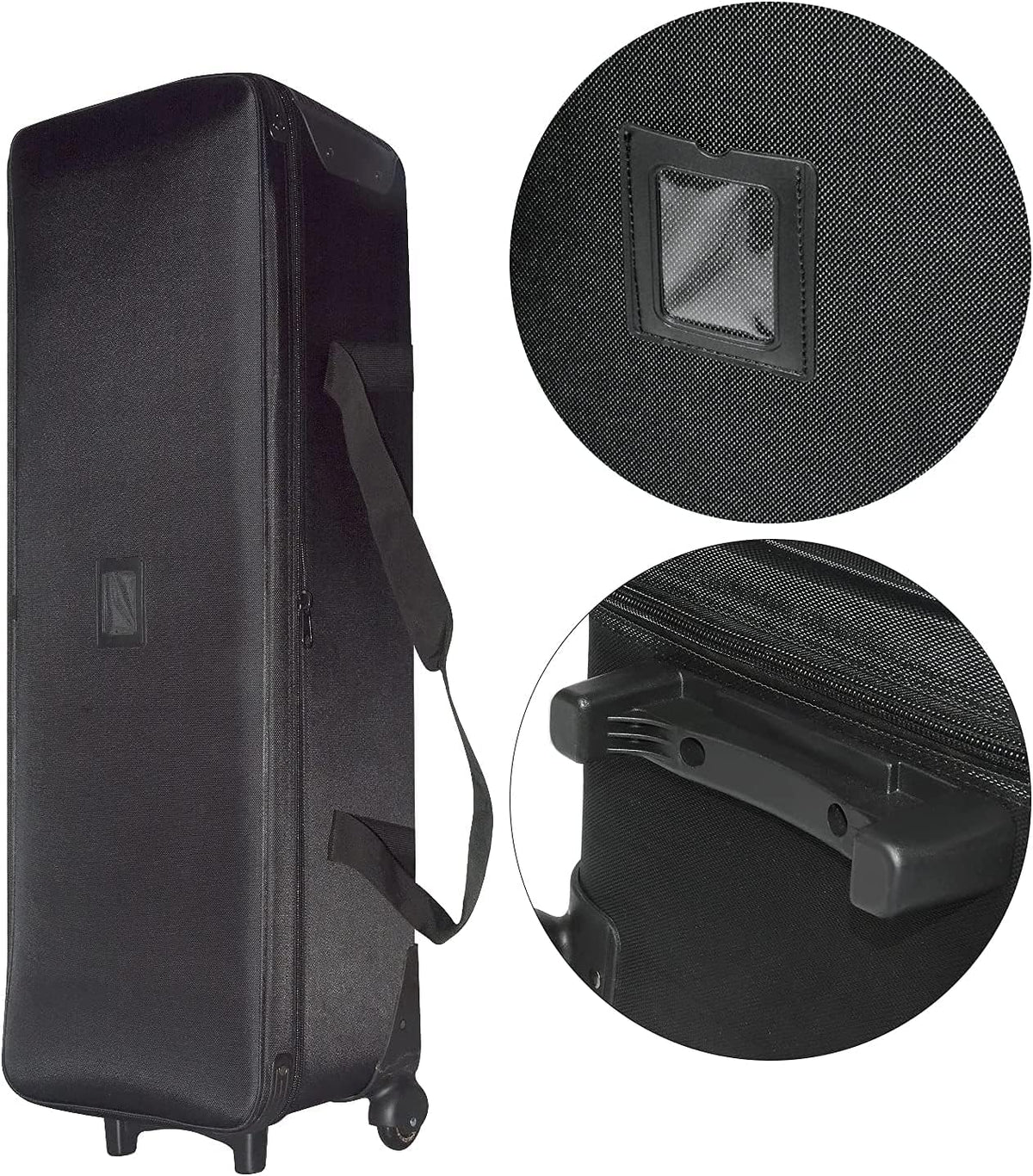 Camera Trolley Case with Straps Padded Compartment and Wheels 44x15x11.8 inches T8162