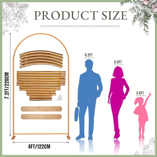 7.2FT Gold Metal Arch Backdrop Stand X163015