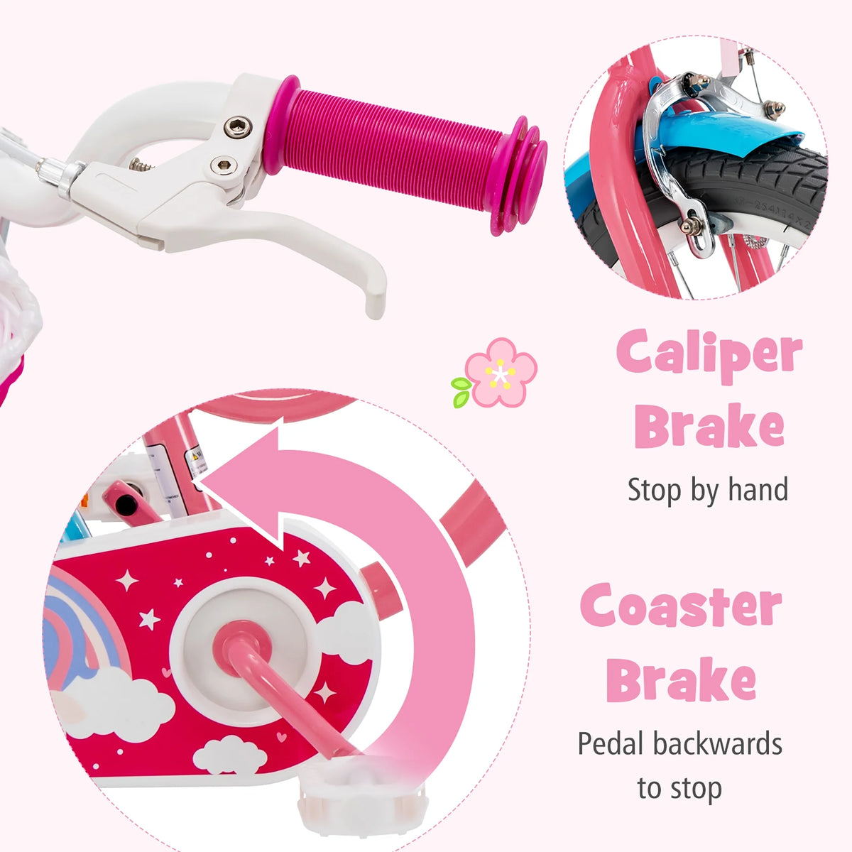 18 Inches Kids Bicycle with Training Wheels & Basket N49115