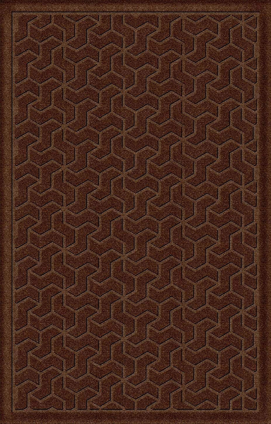 Red Black 3' x 5' Entrance Floor Mat with Gripper Backing Y8017
