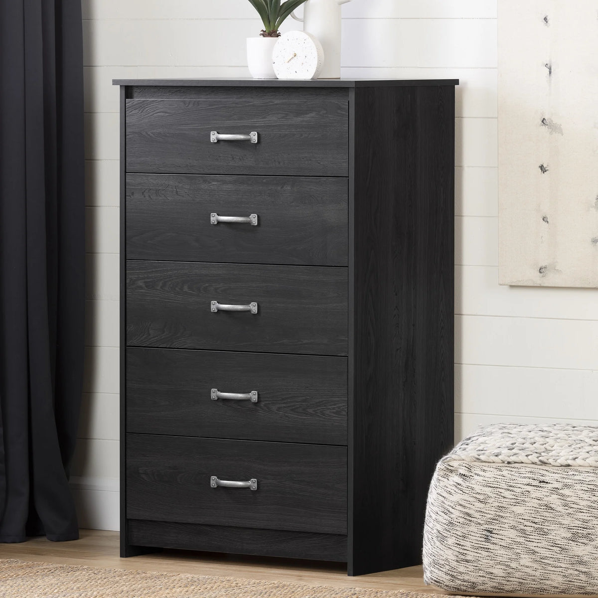 5 Drawer Weathered Oak Dresser O329512