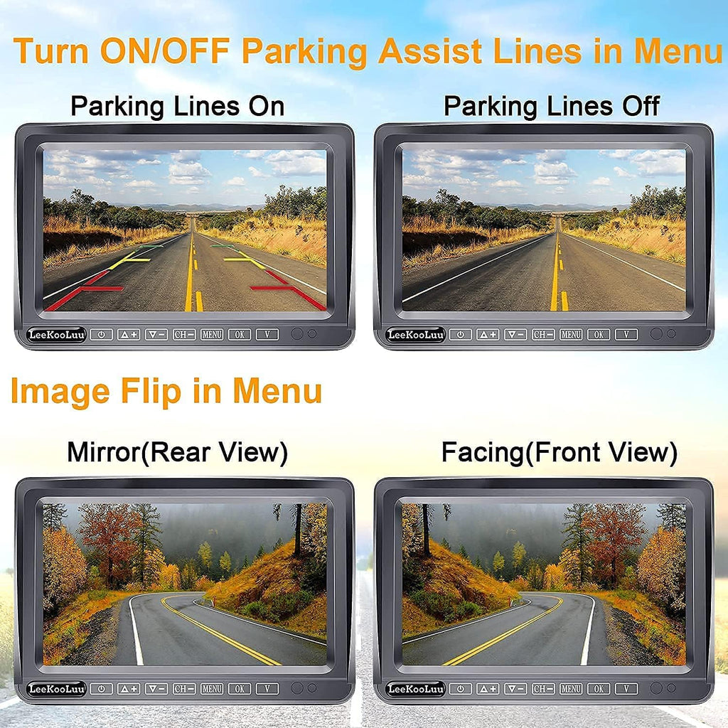 Wireless HD 1080P Backup Camera 7 Inch Monitor Rear View System K31134