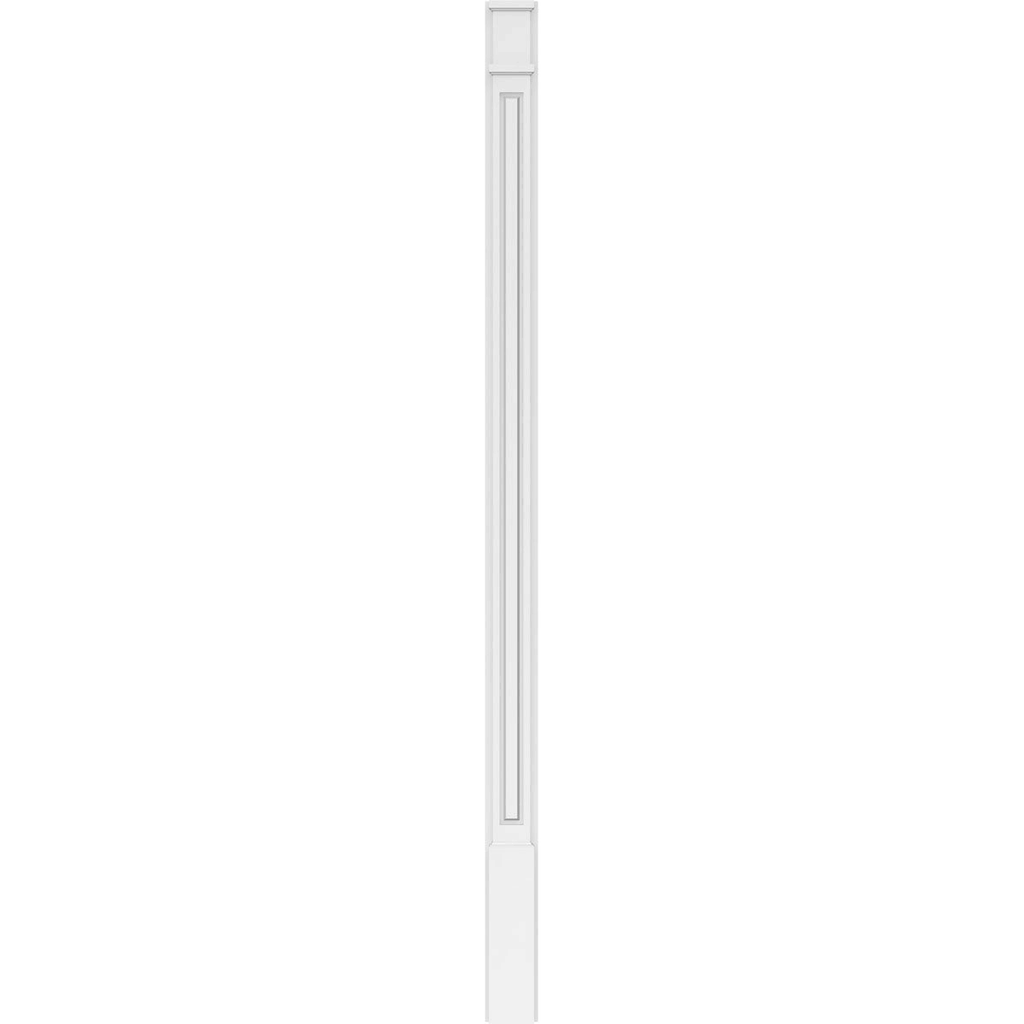 PVC Raised Panel Pilaster with Decorative Capital & Base (Pair) H348119