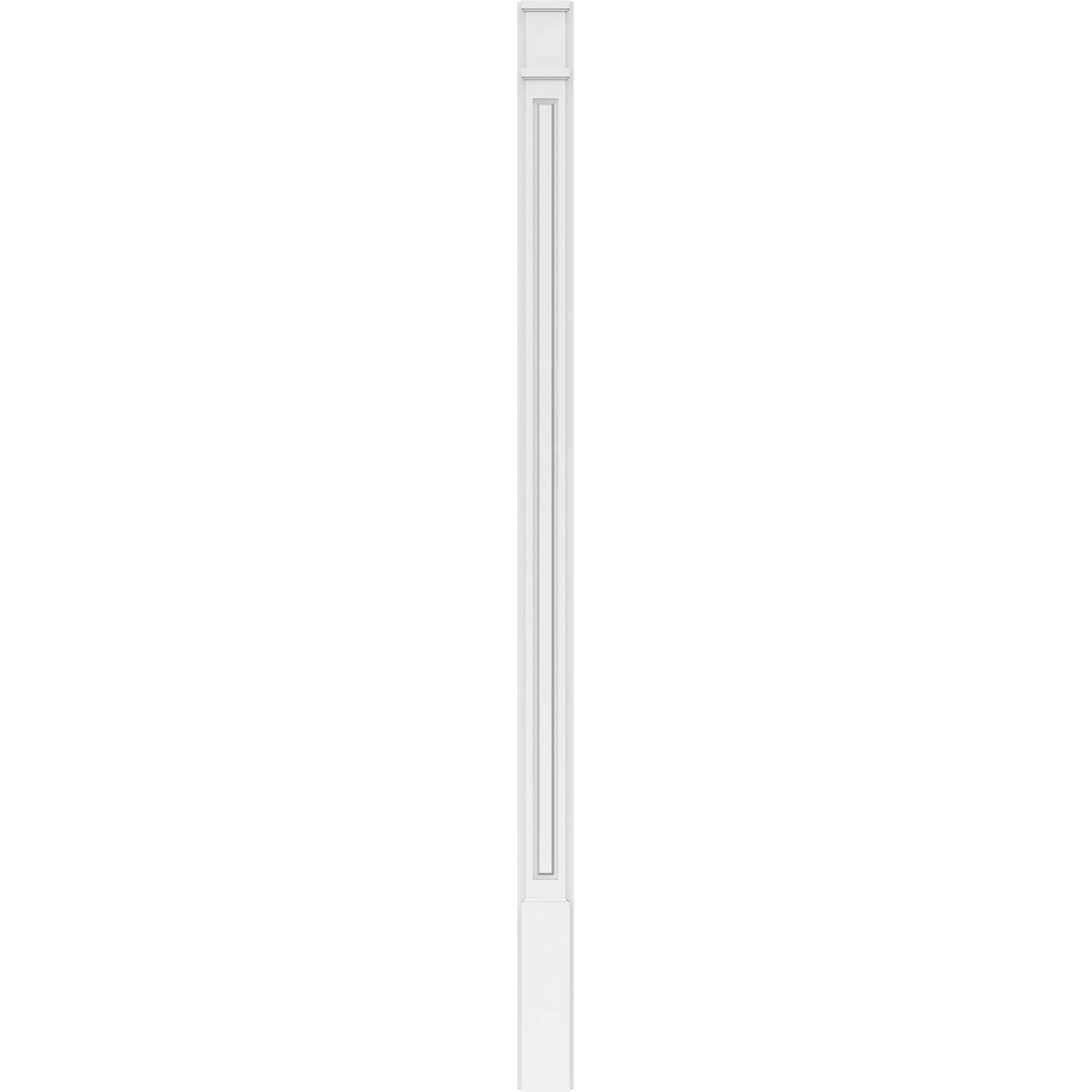 PVC Raised Panel Pilaster with Decorative Capital & Base (Pair) H348119