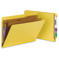 End Tab Classification Folders, Legal Size, 2 Dividers, Yellow, 10/Box Q1985