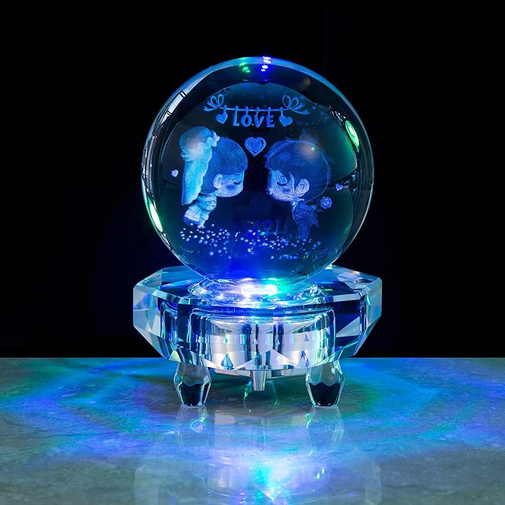 Crystal LED Light Base Multicolor Auto Flashing Pedestal J747452