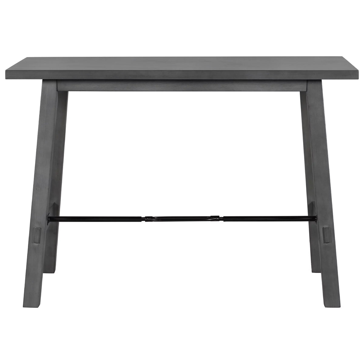 Counter Height Dining Table Solid Wood & Metal Gray I20659