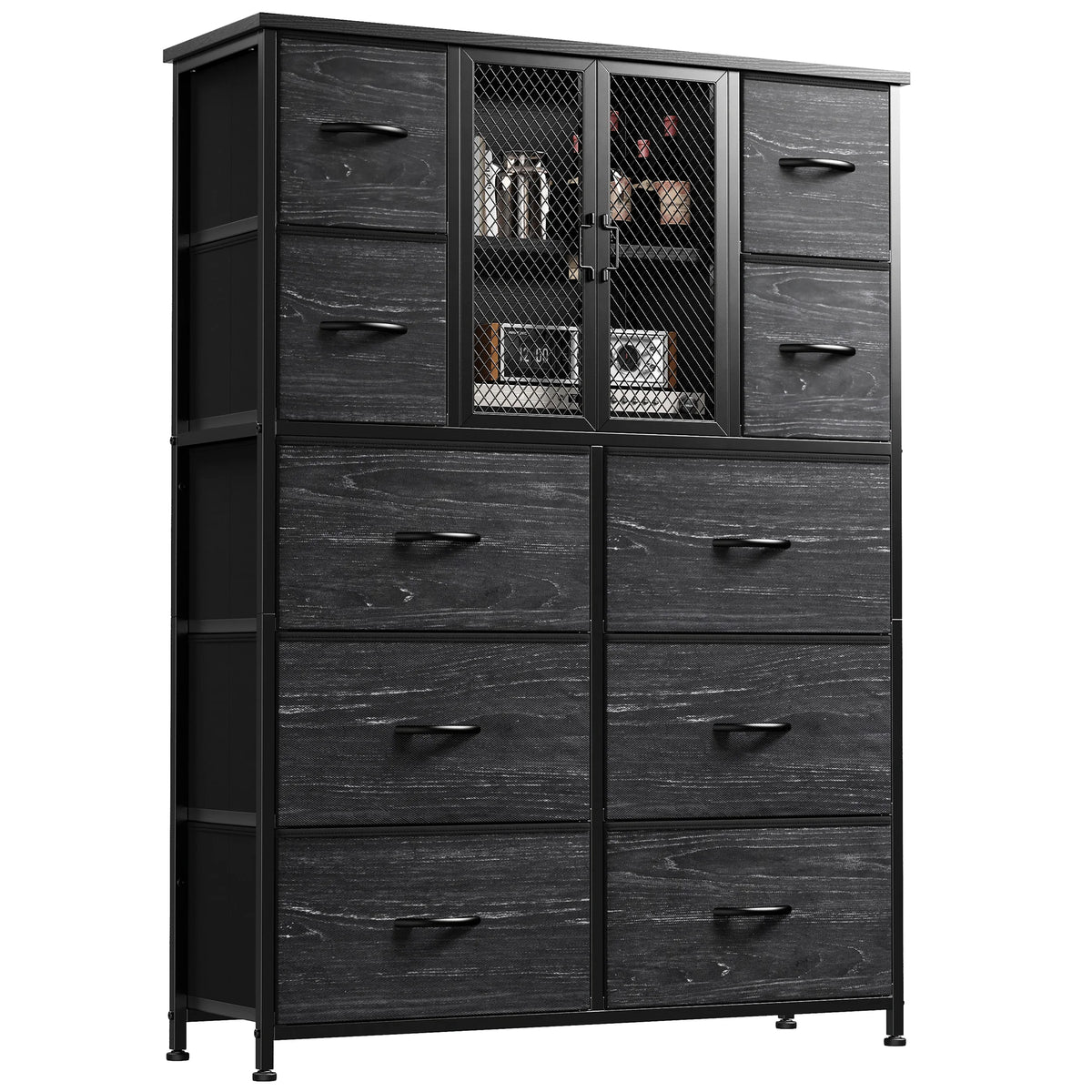 Tall Fabric Dresser with 10 Drawers P197