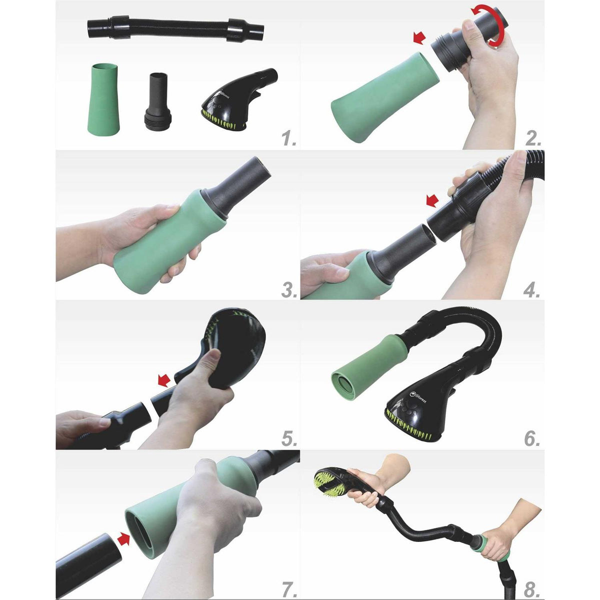 Pet Vacuum Grooming Brush Hair Shedding Deshedding Attachment Tool Kit N134