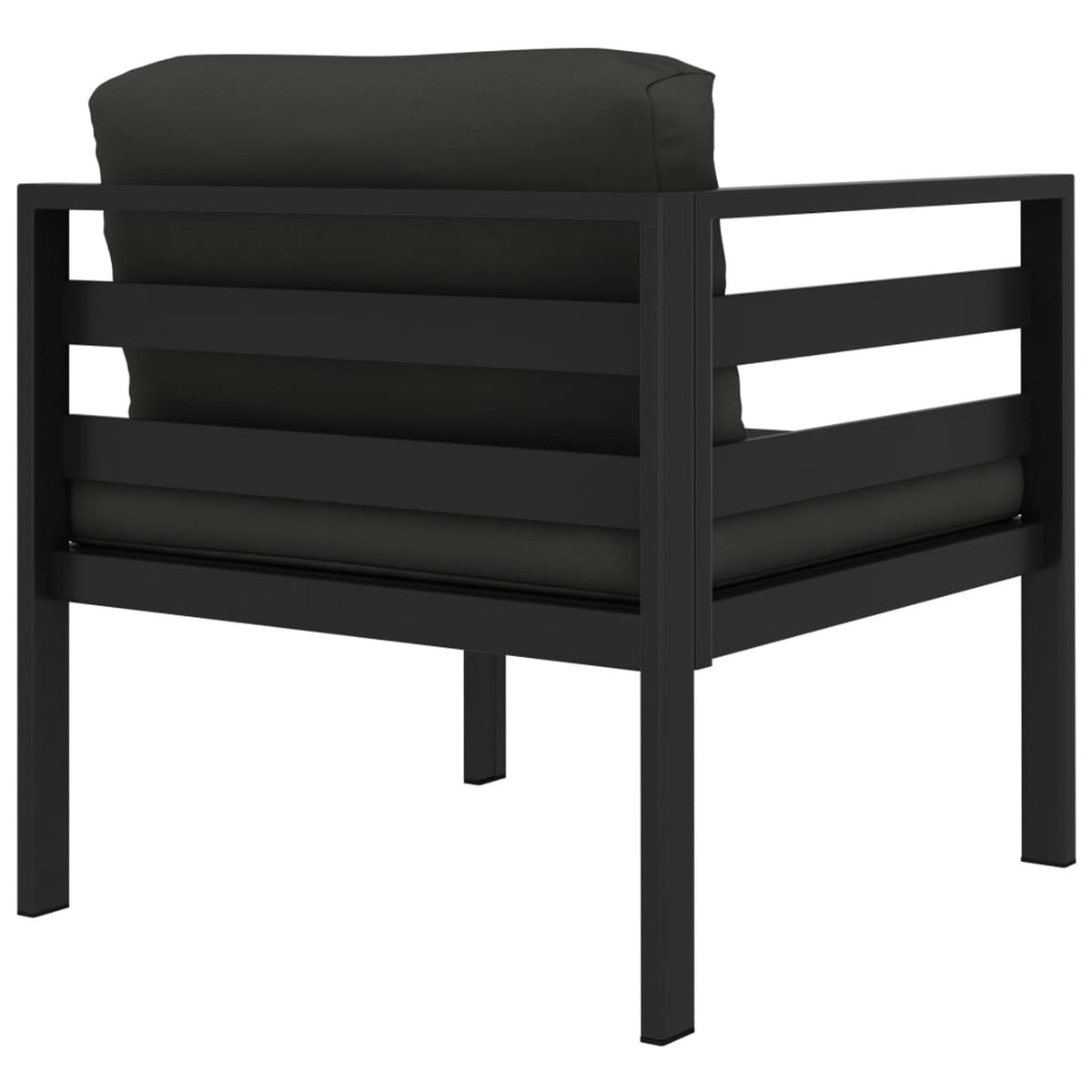 Anthracite Aluminum Sectional Corner Sofa with Cushions L7849