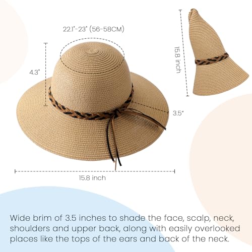 Wide Brim Straw Sun Hat K5968