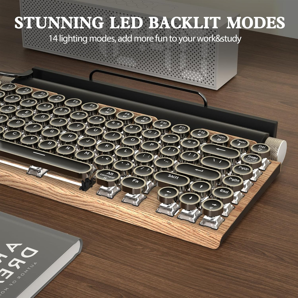 83-Key Wireless Mechanical Keyboard with Blue Switches and LED Backlight L94666