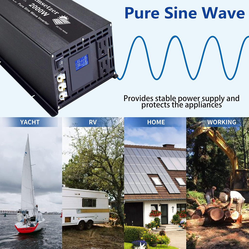 3000w 24v Pure Sine Wave Power Inverter with Dual US Outlet J86502