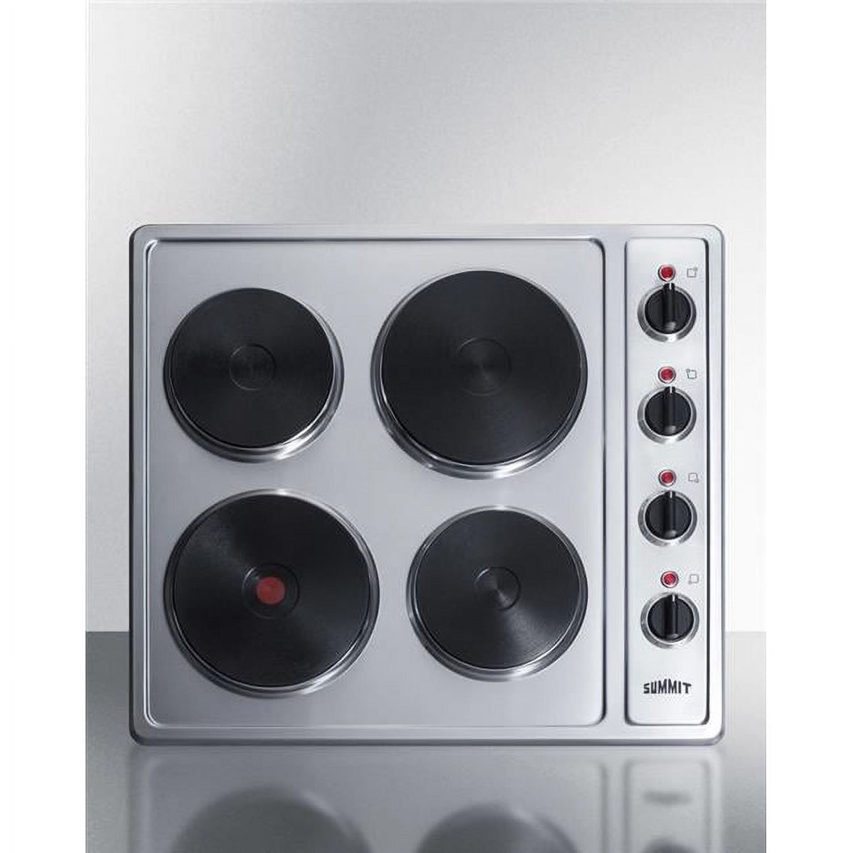 Stainless Steel 4-Burner Solid Disk Cooktop T217