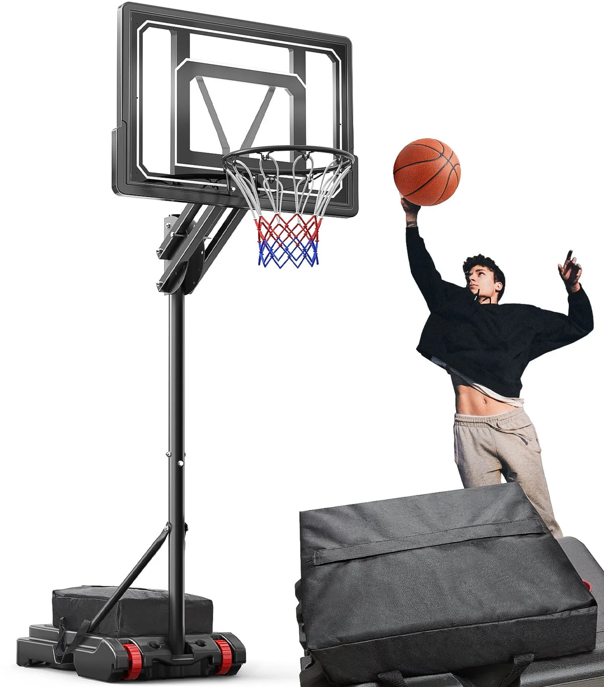 Portable Basketball Hoop & Goal System 5.5 - 9.5 ft. Adjustable X61484